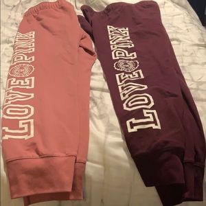 Pink joggers
